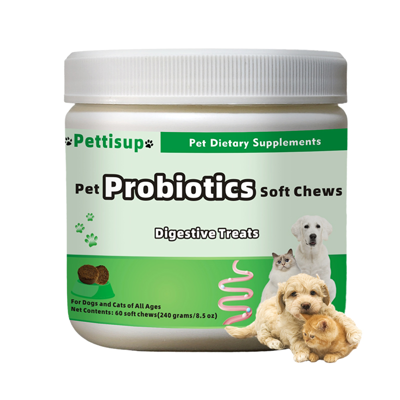 Wholesale Pet Food Herb 6 Probiotics Gut Health Chewable 60 Soft Chews