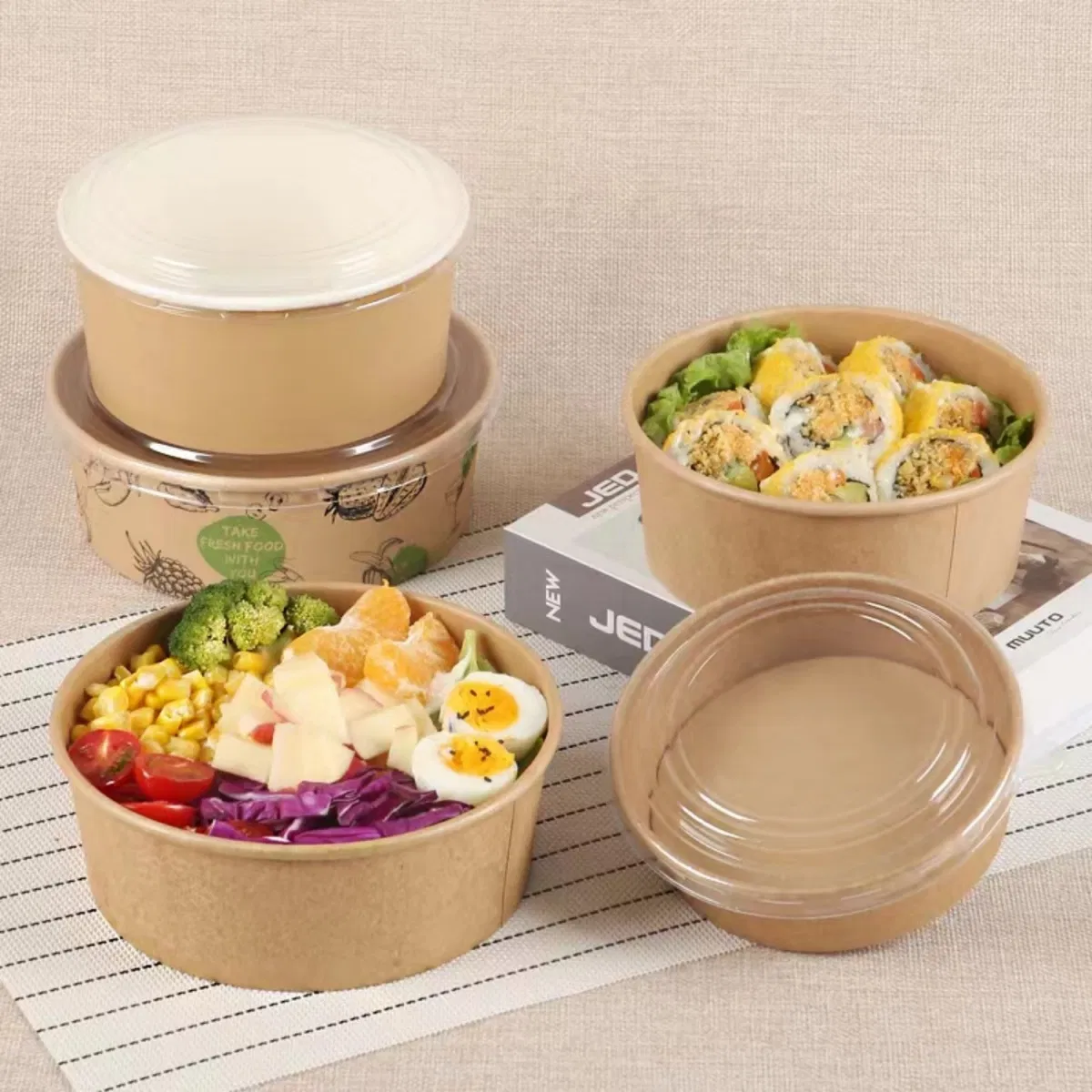 Biodegradable Eco-Friendly Food Container Made of Kraft Paper