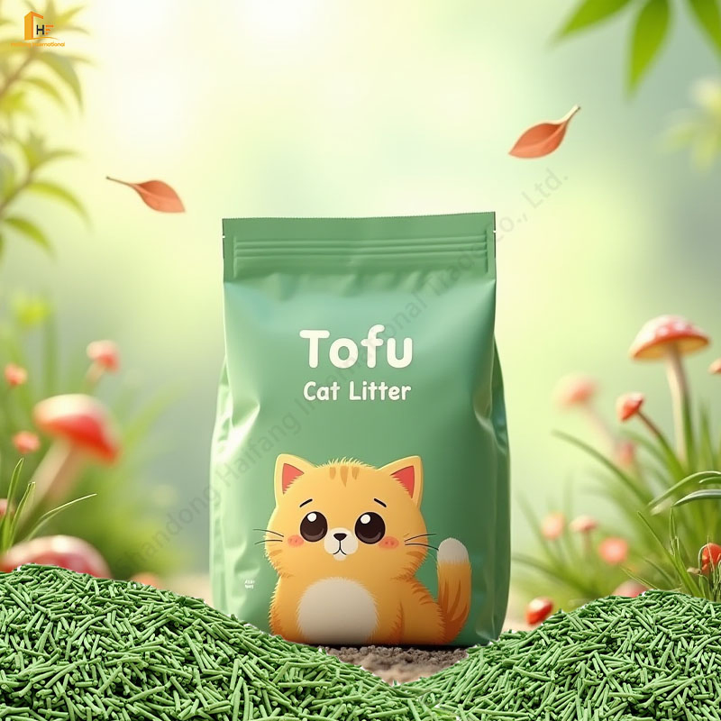 Pet Product Sustainable Tofu Cat Litter 100% Biodegradable Dust-Free for Pet Households and Cat Toilets High Absorbency Tofu Cat Litter