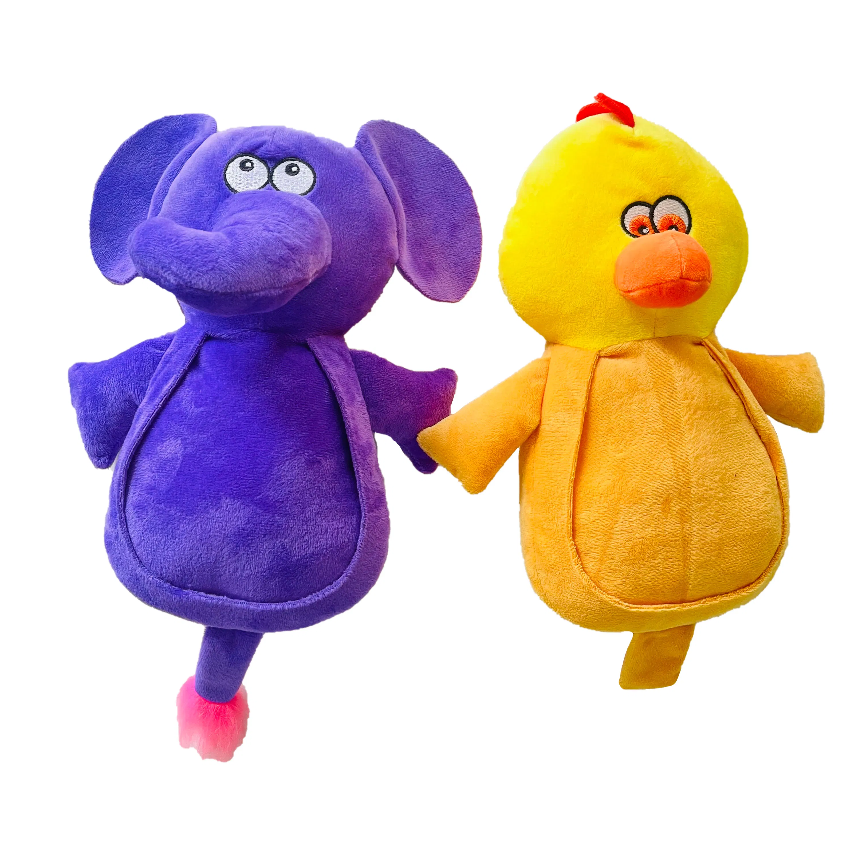 Interactive Elephant Chicken Shaped Hot Sale Plush Squeaky Dog Toy for Dog