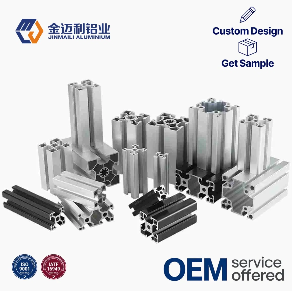 Anodized/Powder Coated Aluminum Extrusion Profiles for Decorative &amp; Functional Building Materials