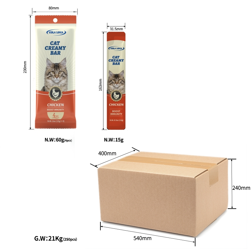 High Protein Cat Liquid Treat Food 15g Cat Wet Food OEM ODM Wholesale Bulk