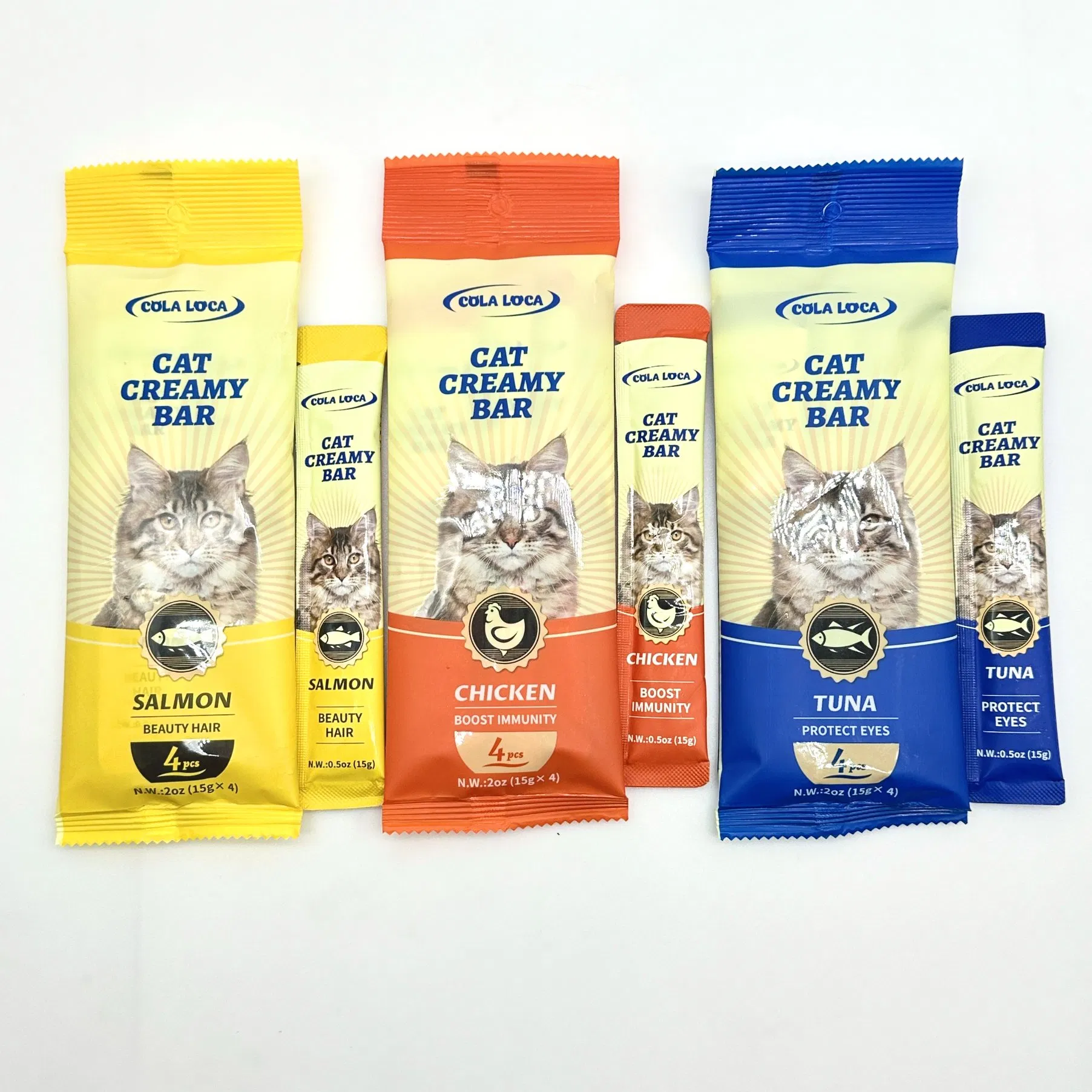 High Protein Cat Liquid Treat Food 15g Cat Wet Food OEM ODM Wholesale Bulk