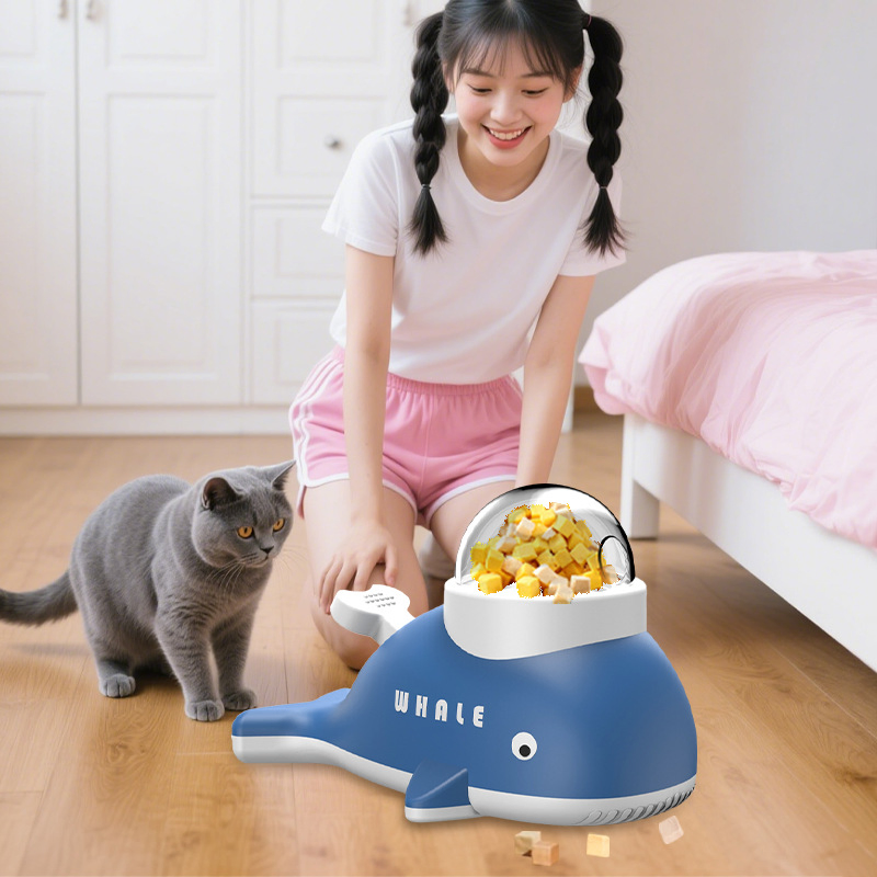 New Hot Eco-Plastic Pet Feeder Toy for Dogs with Whale Shape Interactive Pet Treat Dispenser for Dogs with Slow Feeding Function