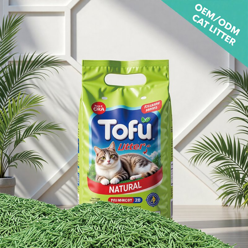 Pet Products Low Tracking Eco-Certified Sustainable Cat Litter Sands Nala Arena Para Gatos Fast Clumping OEM Scent 1.5mm Producto Para Mascotas Tofu Cat Litter