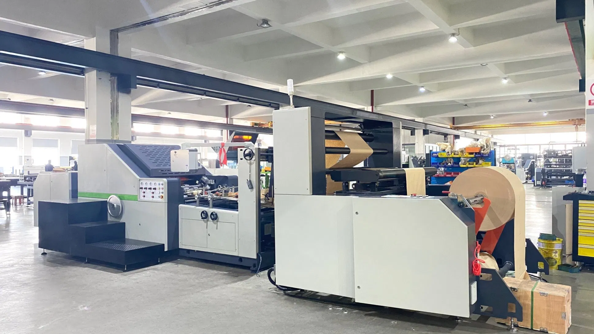 Rokin Brand Eco-Friendly Chestnut Packaging Square Bottom Paper Bag Making Machine