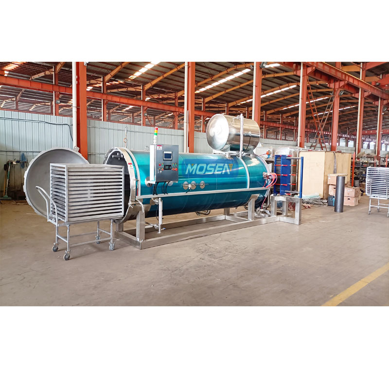 Industrial Automatic Steam Pressure Water Spray Retort for Glass Bottle Ready Meals Pouch Pet Food