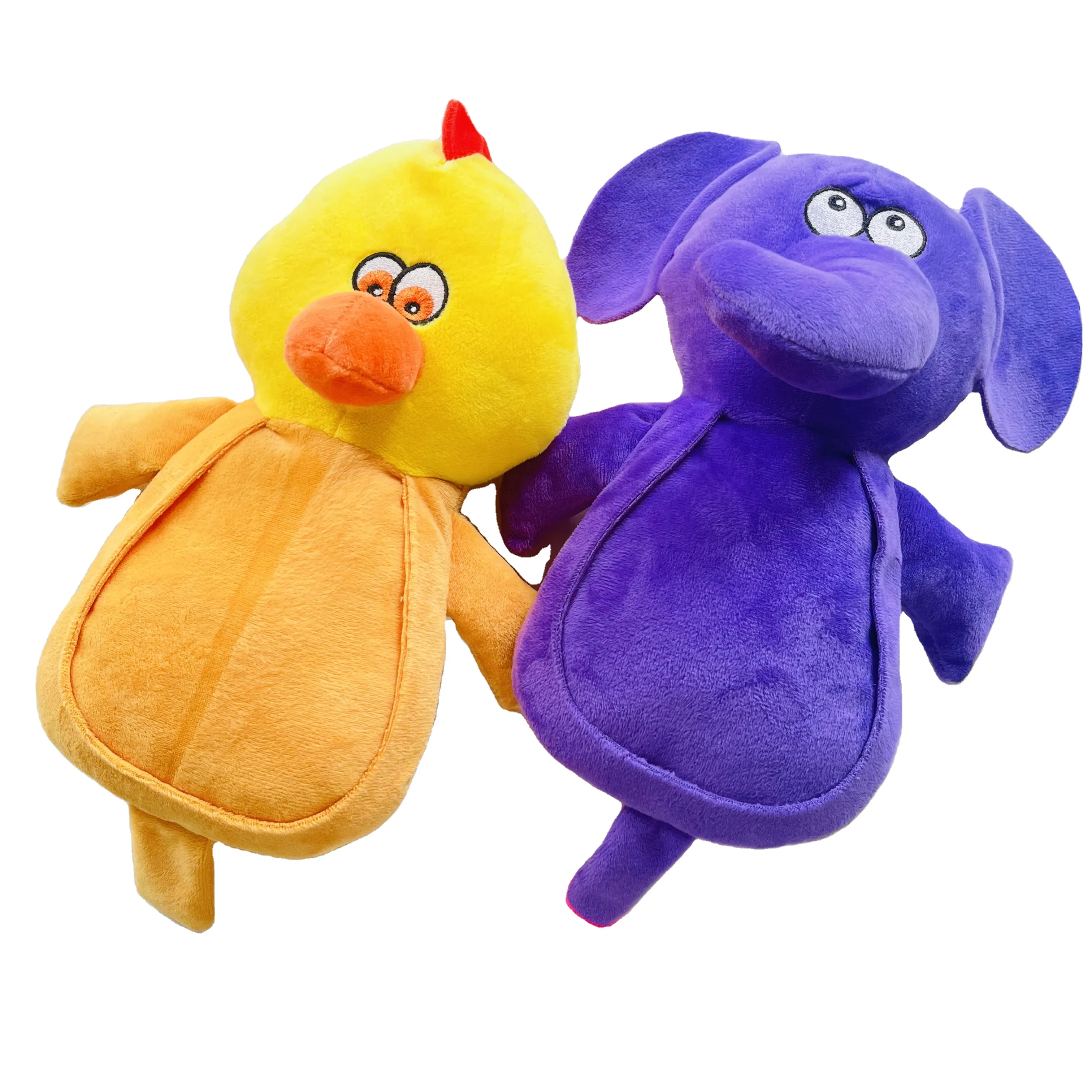 Interactive Elephant Chicken Shaped Hot Sale Plush Squeaky Dog Toy for Dog