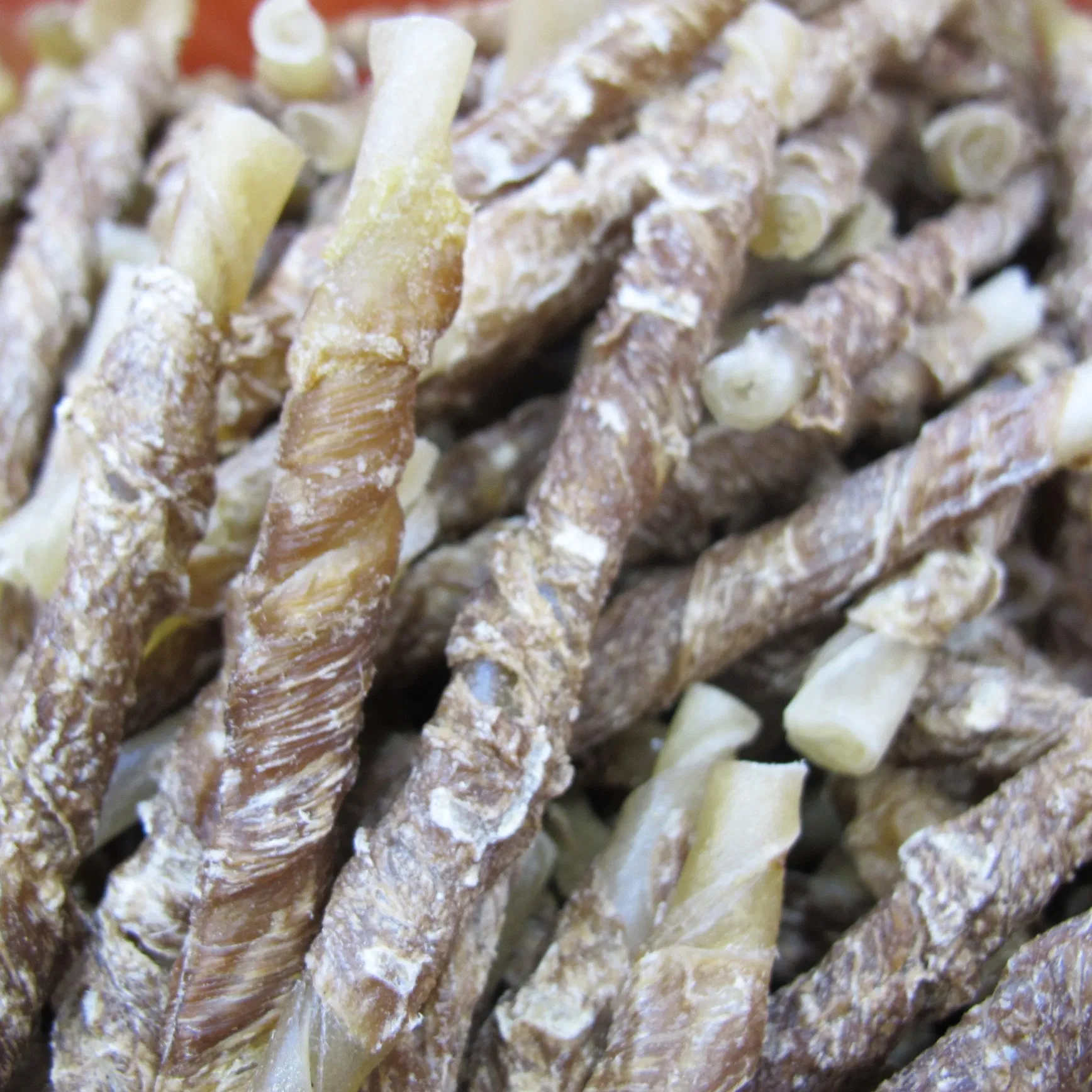 OEM Various Rawhide Dental Care Chips Foamed Cowhide Chicken Duck Beef Meat Stick Pet Treat Cat Snack Dog Dried Food