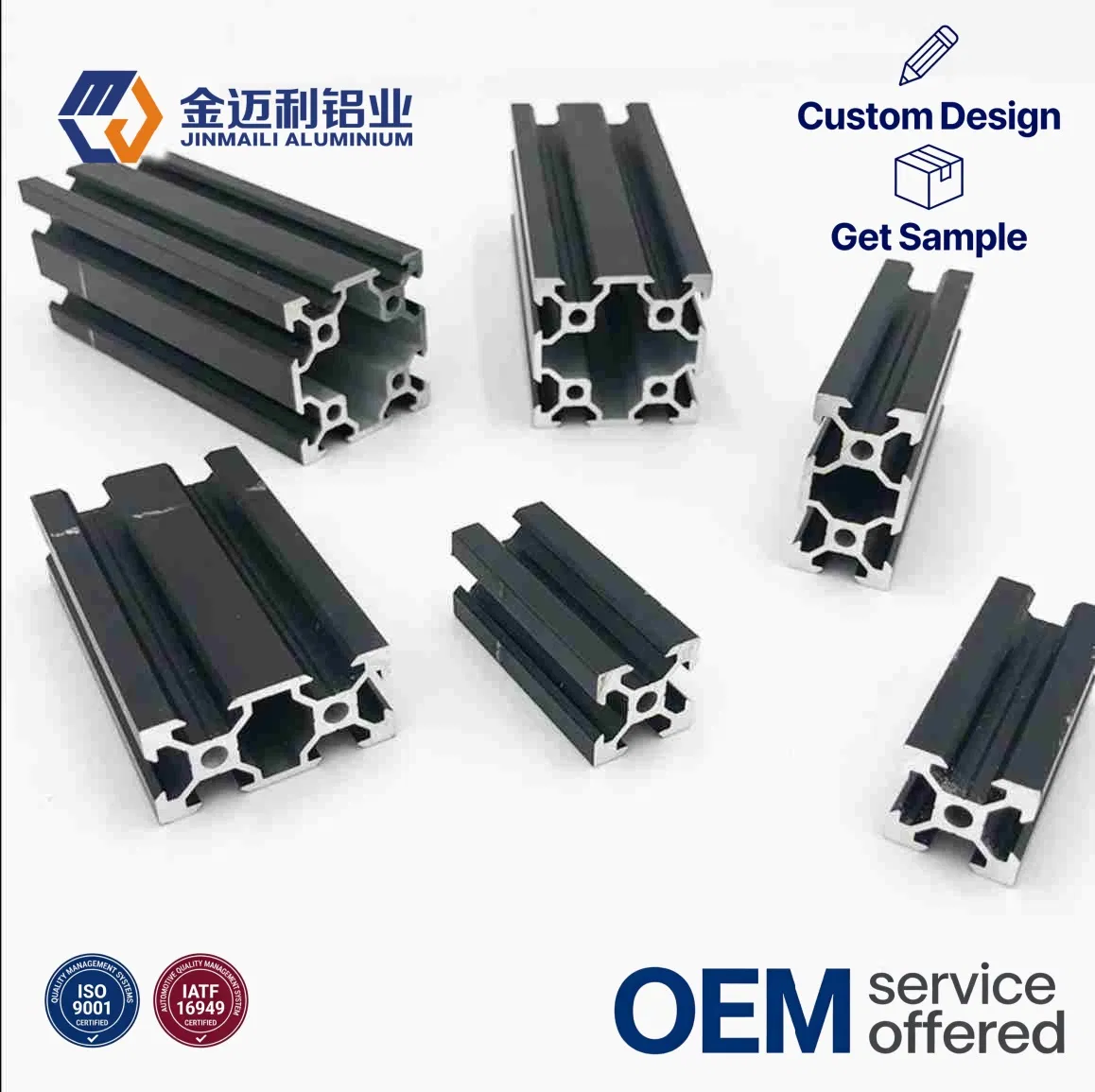Anodized/Powder Coated Aluminum Extrusion Profiles for Decorative &amp; Functional Building Materials