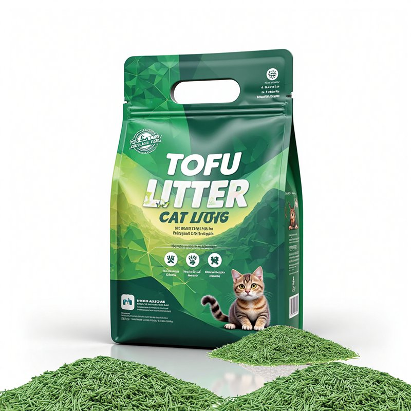 New 6L Premium Tofu Cat Litter Eco-Friendly Plants Strip Tofu Litter Enhanced Odour Control Fast Drying Kitty Litter