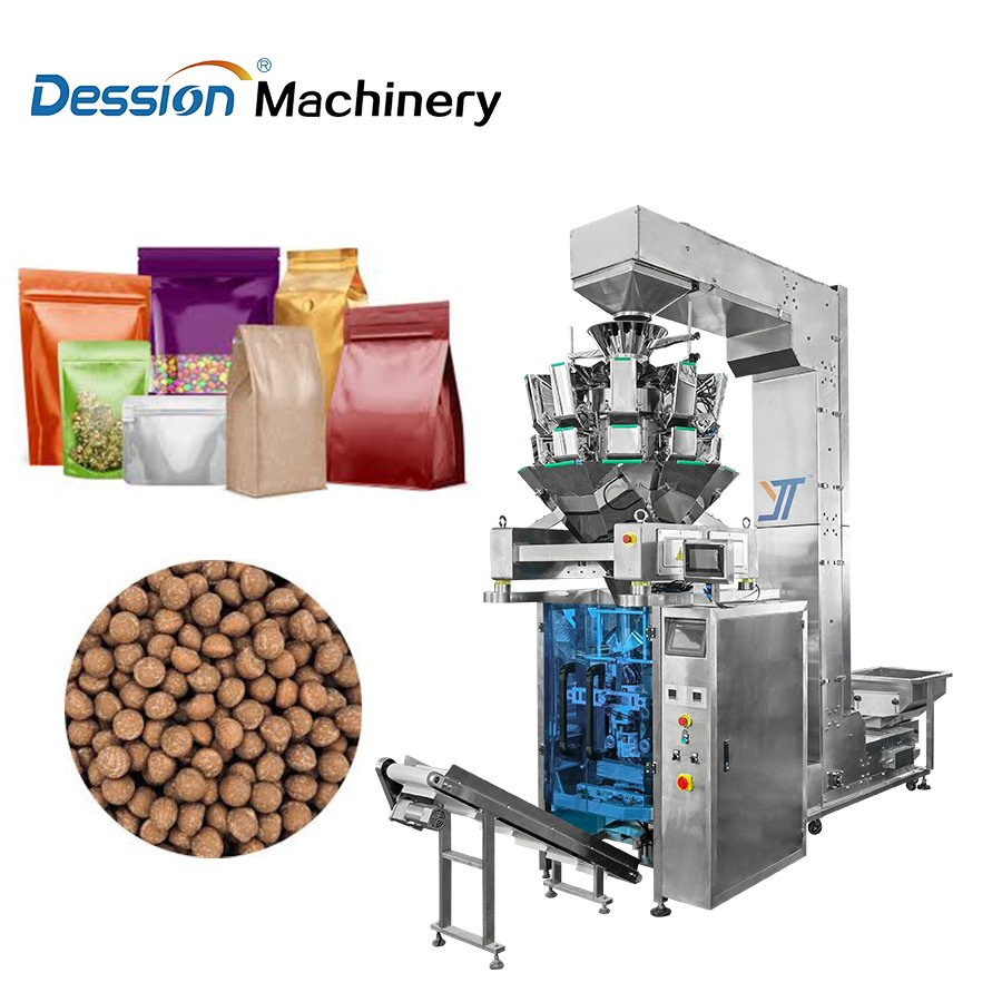Automatic Pet Food Packing Machine – Multi-Function Dry Kibble/Treats/Granule Packaging for Dog/Cat/Fish Feed in Back Seal Bag