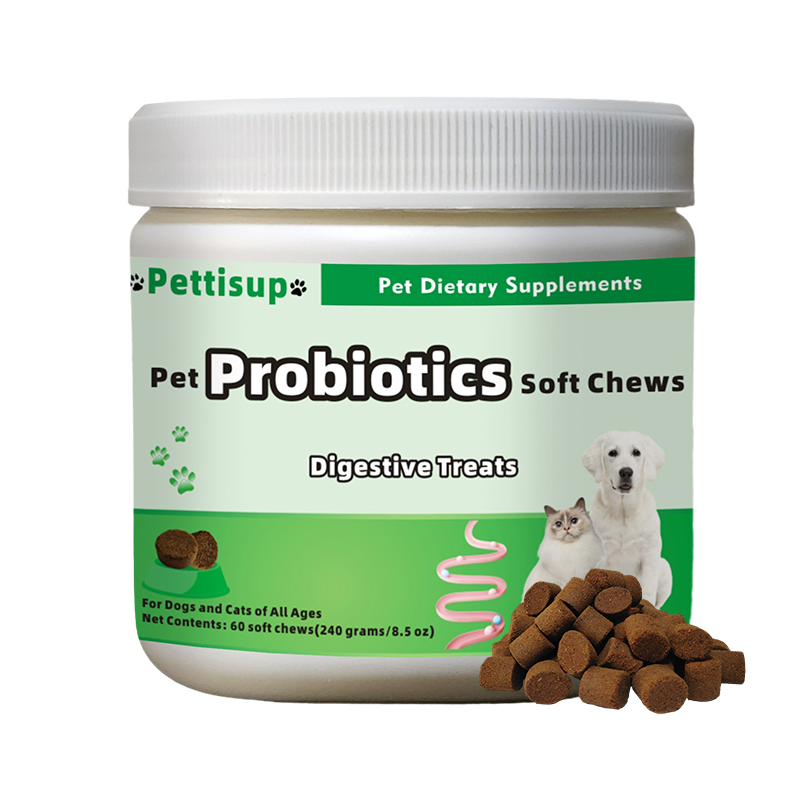 Wholesale Pet Food Herb 6 Probiotics Gut Health Chewable 60 Soft Chews