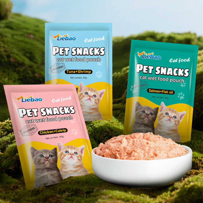 Absolutely Organic Salmon Flavor Cat Wet Food Pet Pouch Food