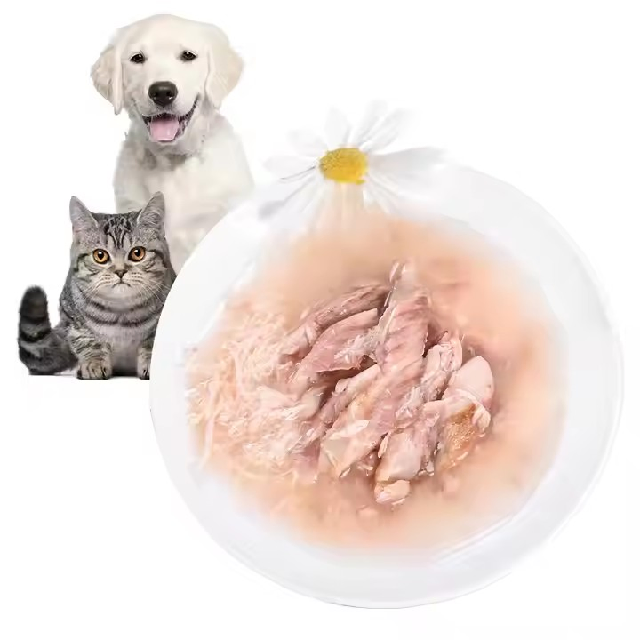 Customized Sales of High Protein Tuna Chicken Flavor Pet Food Canned Nutrition Delicious Cat and Dog Snacks