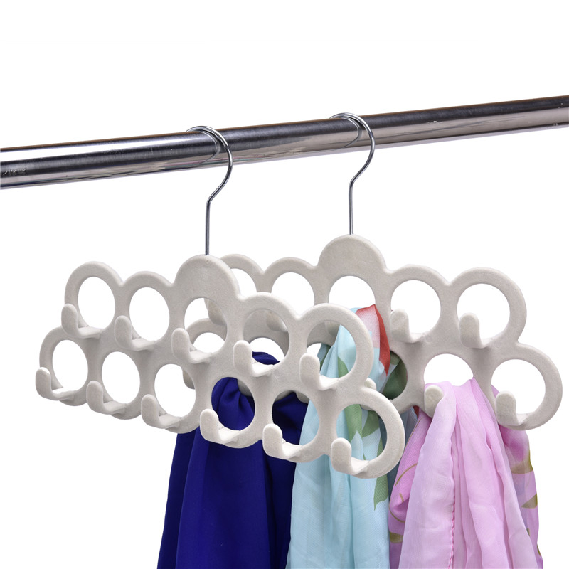 Wholesale Velvet Hangers Anti Slip Ties Belts and Scarf Plastic Hanger Manufacturer