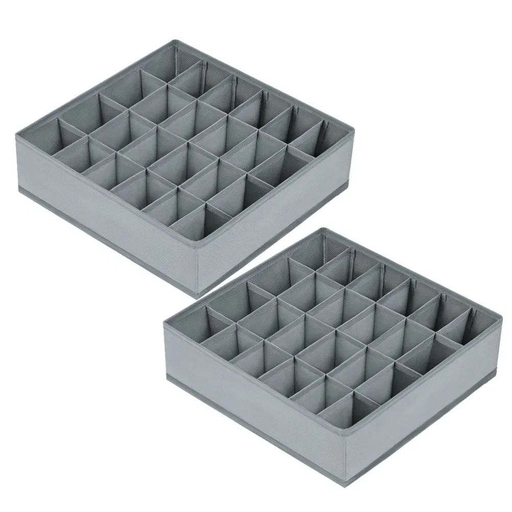 Reliable New Design Underwear Drawer Organizer Divider with 24 Grids for Apartment