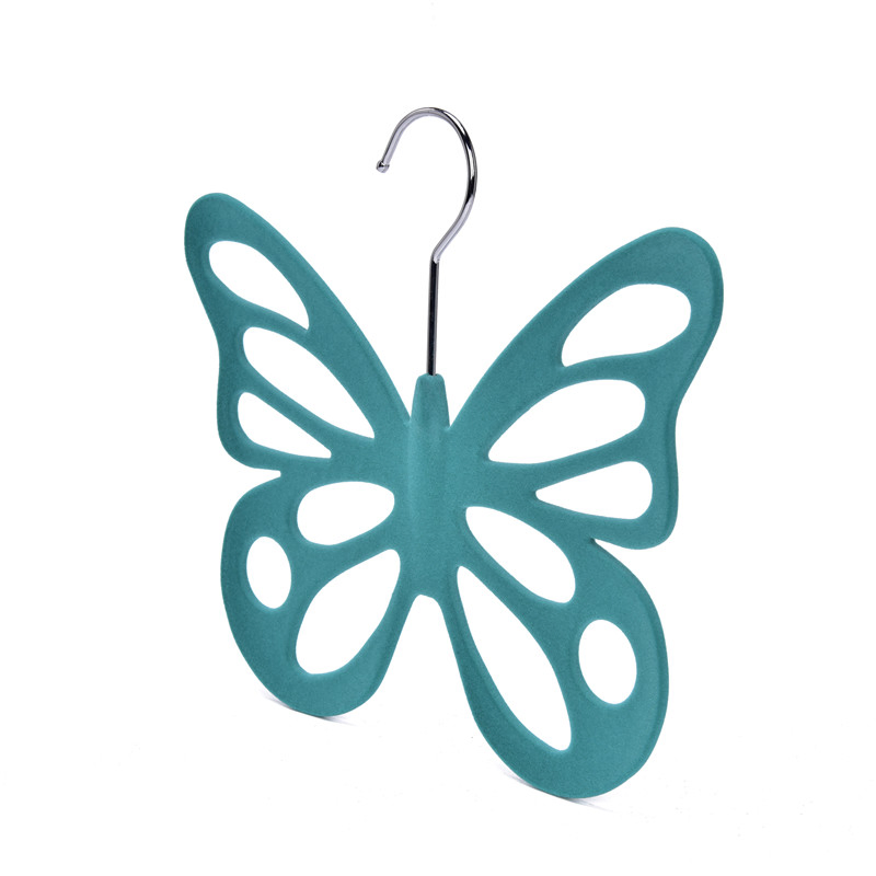 Wholesale Custom Colored Multifunctional Spce Saving Velvet Plastic Hanger for Scarf Tie Belt