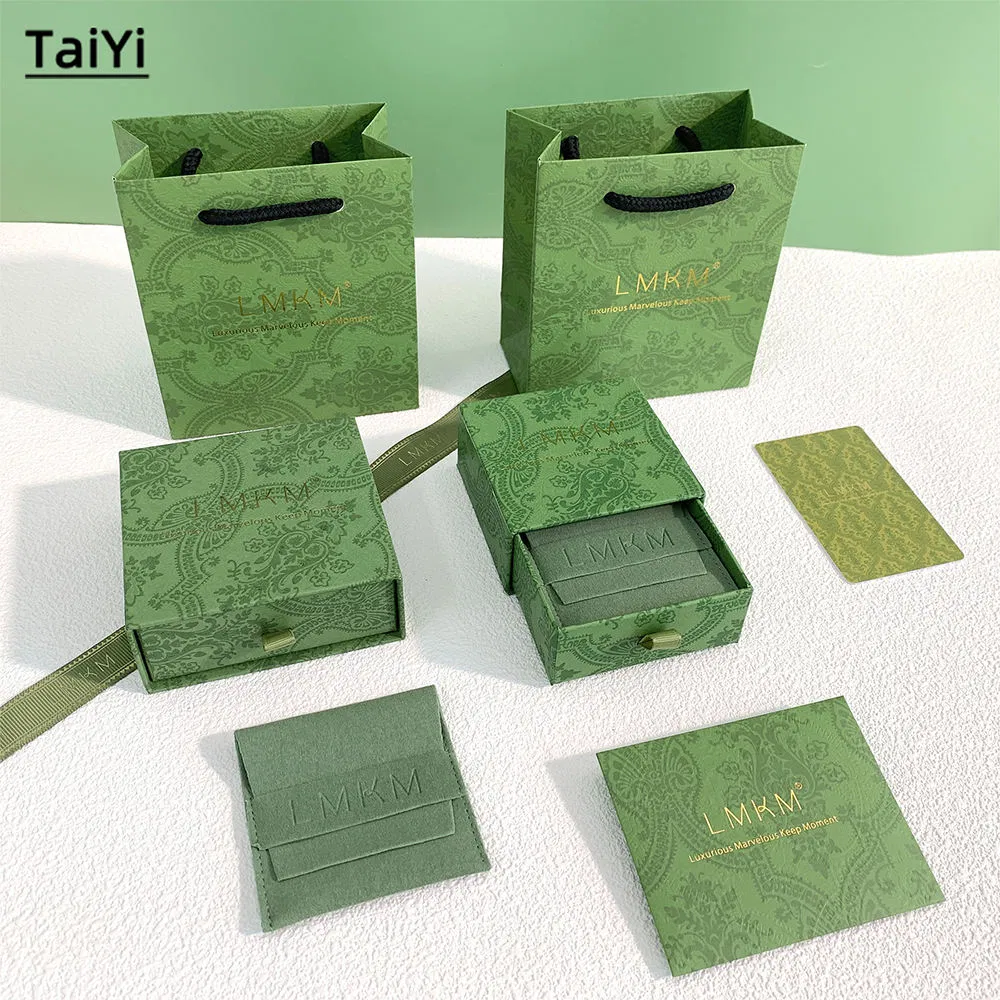 Custom Recyclable Jewelry Set Box R Packaging Drawe Cardboard Jewelry Box