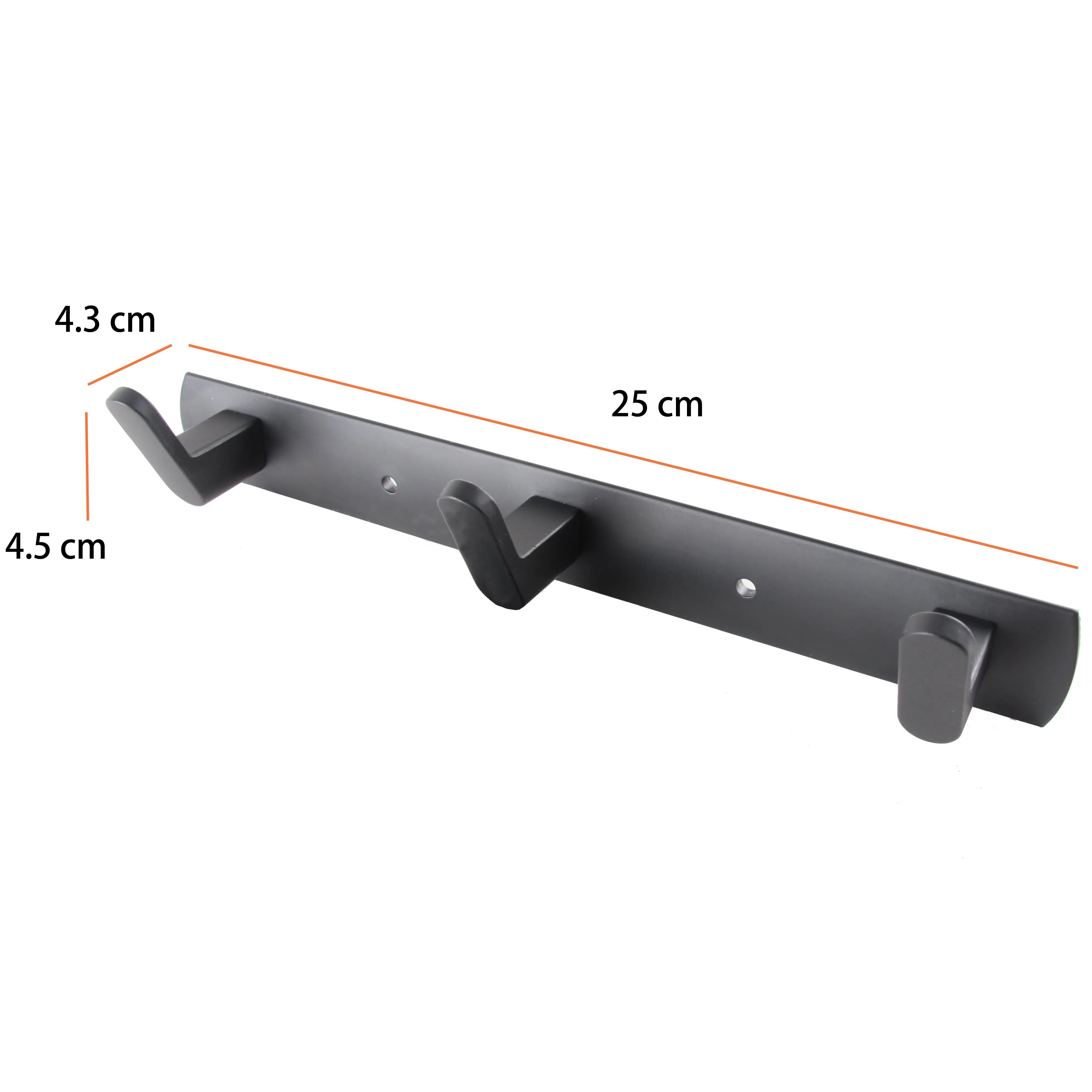 Matte Black Wall Mounted Coat Hanger Rack Hook