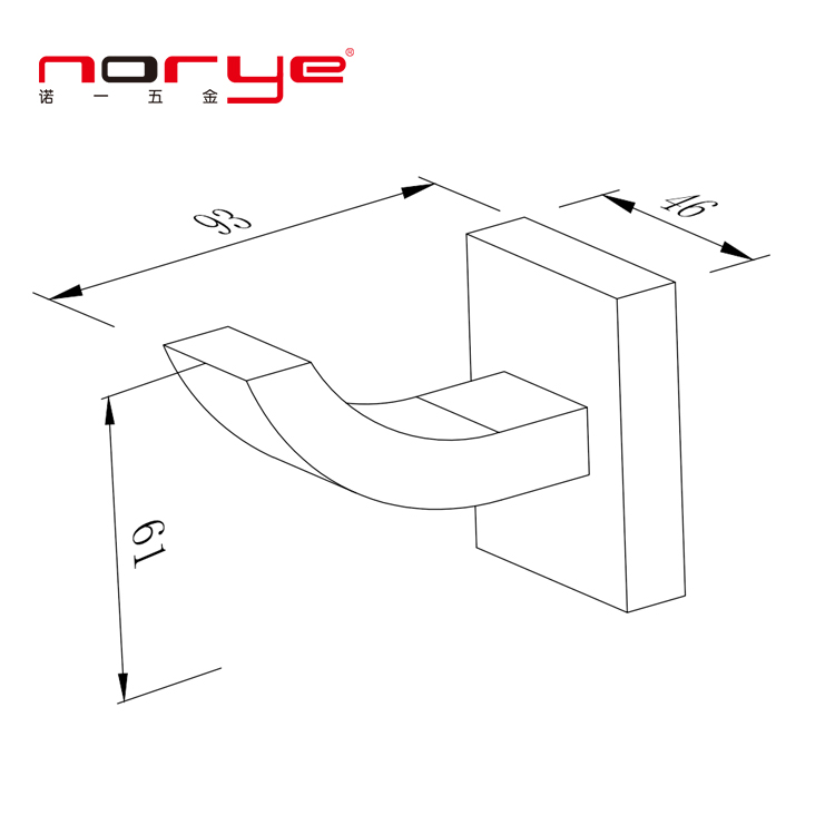 Bathroom Accessories Robe Hook Stainless Steel Wall Mounted Turn Hole