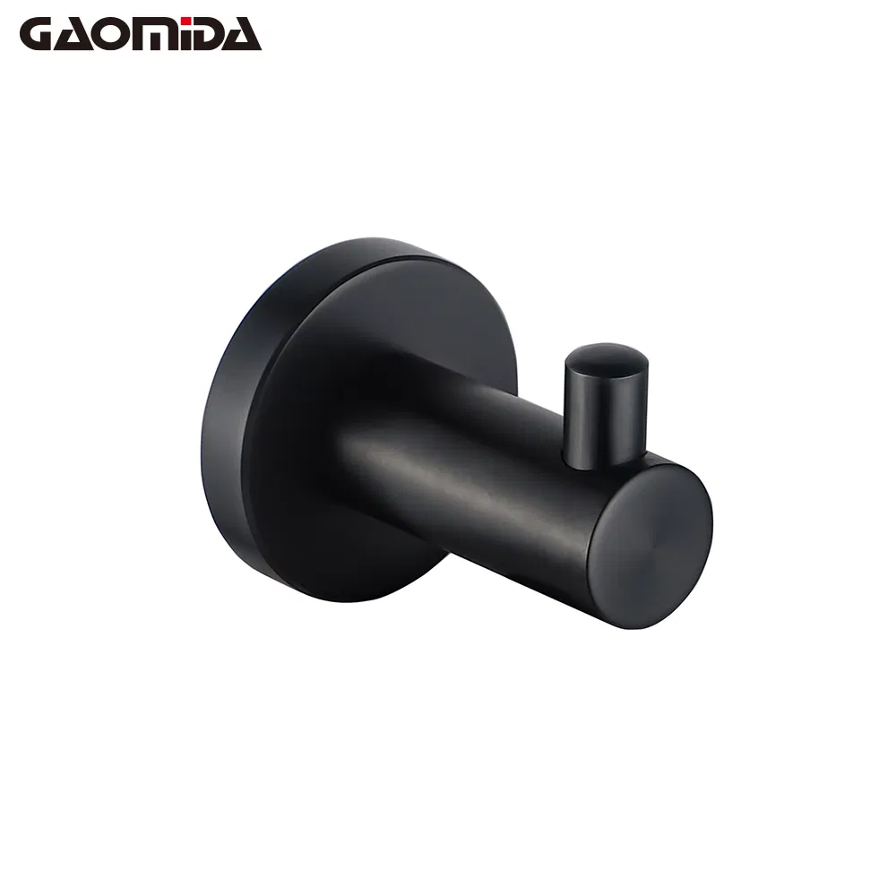 Black Stainless Steel Bathroom Hook Wall Mounted Towel Holder Premium Sanitary Fitting