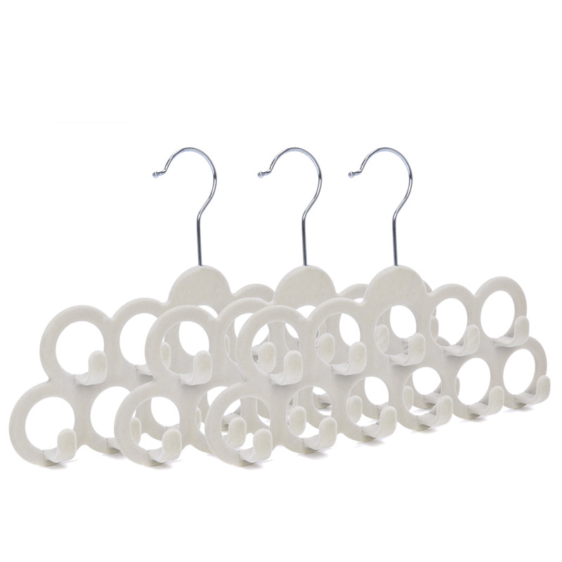 Wholesale Velvet Hangers Anti Slip Ties Belts and Scarf Plastic Hanger Manufacturer
