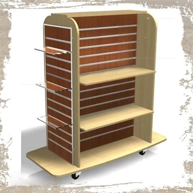 Commercial Hat Racks for Shop Floor Standing Racks Hat Floor Display Wood