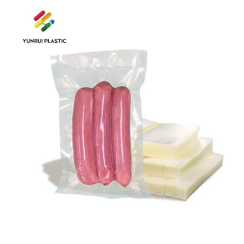 Sous Vide Chamber Use Smooth Polos BPA Free Plastic Packaging Nylon PA LDPE Transparent Packing Frozen Food Grade Vacuum Storage Sealer Seal Embossed Bag