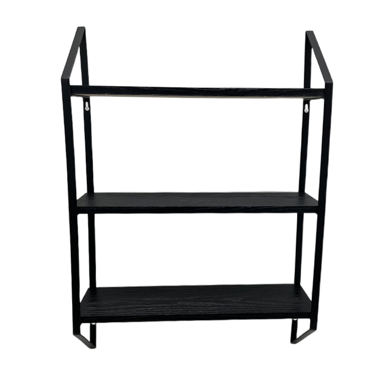 Stylish Wall Storage Rack Floating Bathroom Shelf Wall-Mounted Wooden Storage Shelf for Living Room Organization