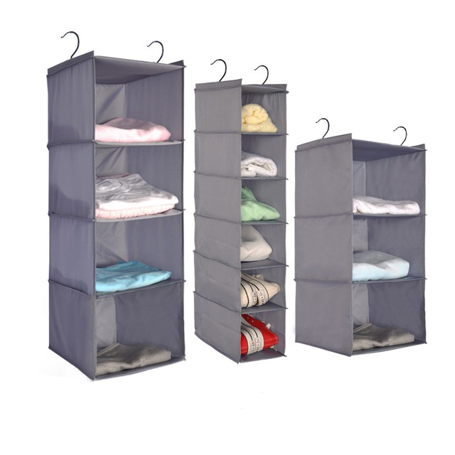 2/3/4/5/6 Shelf Wardrobe Organizer Non-Woven Closet Organizer