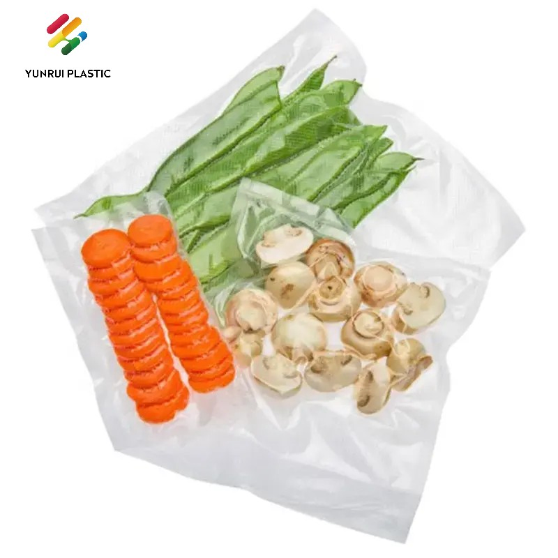 Sous Vide Chamber Use Smooth Polos BPA Free Plastic Packaging Nylon PA LDPE Transparent Packing Frozen Food Grade Vacuum Storage Sealer Seal Embossed Bag