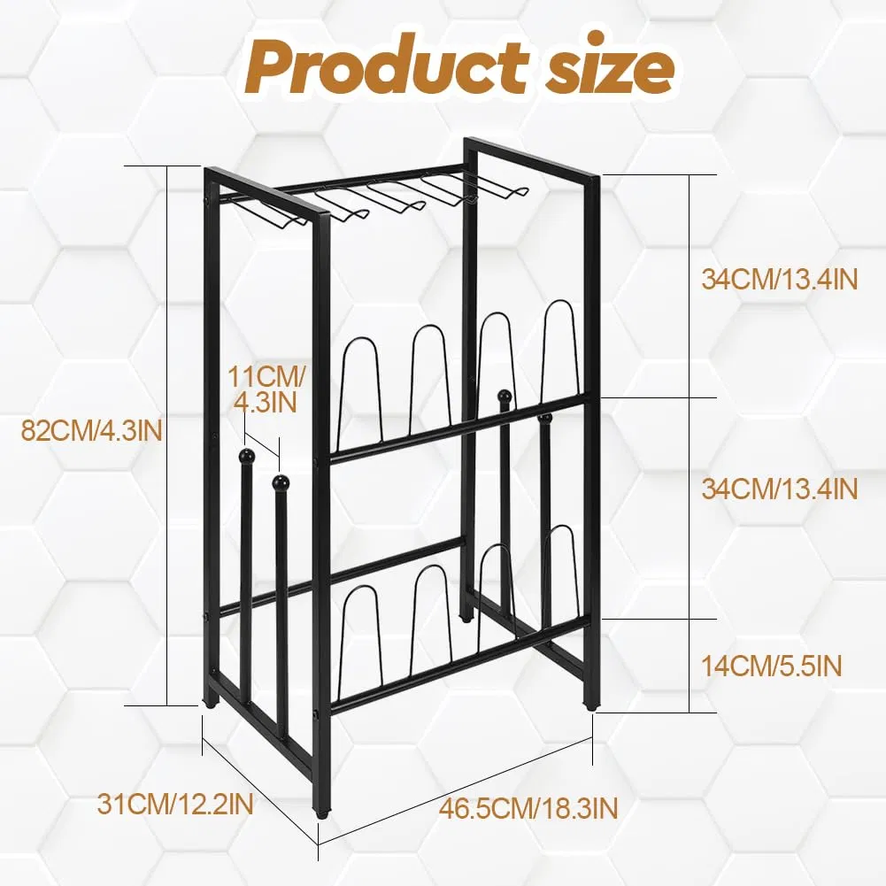 Free-Standing Boot and Shoe Organizer for Entryway, Hallway, Doorway, Bedroom, Patio, and Outdoor