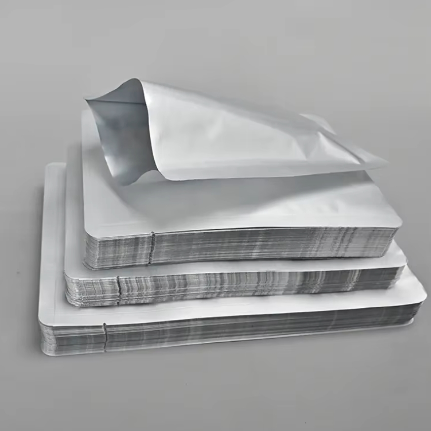 Food Grade Vacuum Heat Sealable Aluminum Foil Bag Open Top Mylar Foil Packing Pouches Bulk Food Storage Bags Retort Pouch Food Packing