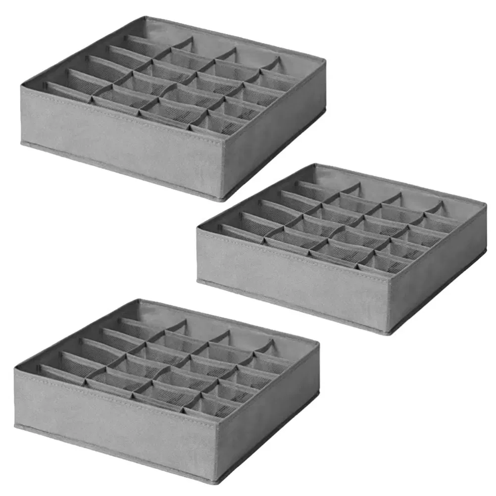 Multipurpose Simple Underwear Drawer Organizer Divider with 24 Grids for Apartment