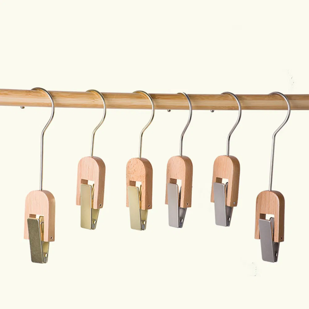 Premium Mini Wooden Hangers in Natural with S-Shaped and Metal Hook for Lady/Adult/Men/Female/Kids Tie/Silk/Scarf/Socks/Towels/Belt