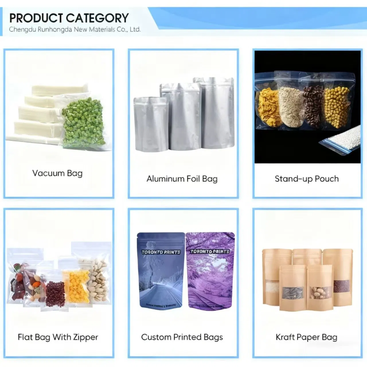 Custom Size Vacuum Packaging Bags Food Packaging Bag Food Storage Plastic Bag