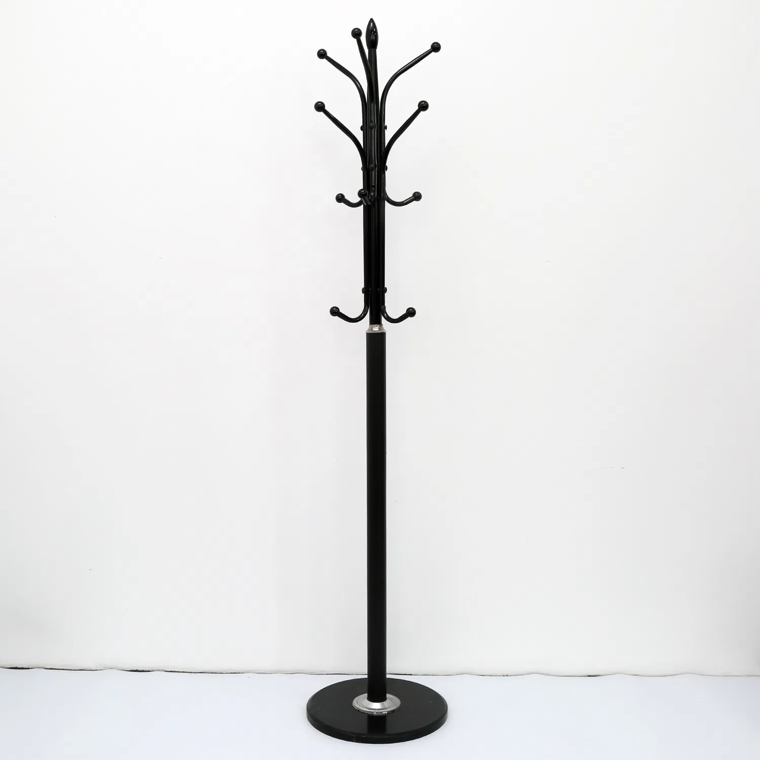 Modern Metal Coat Rack, Hall Coat Tree with Hooks for Coats, Hats, Bags, Purses, for Entryway, Hallway, Rlack, Bedroom, Office, with Stable