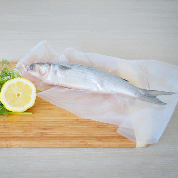 Custom Logo Printed Vacuum Seal Plastic Bag for Food Freezer Storage Textured Vacuum Sealer Bags Vacuum Packing