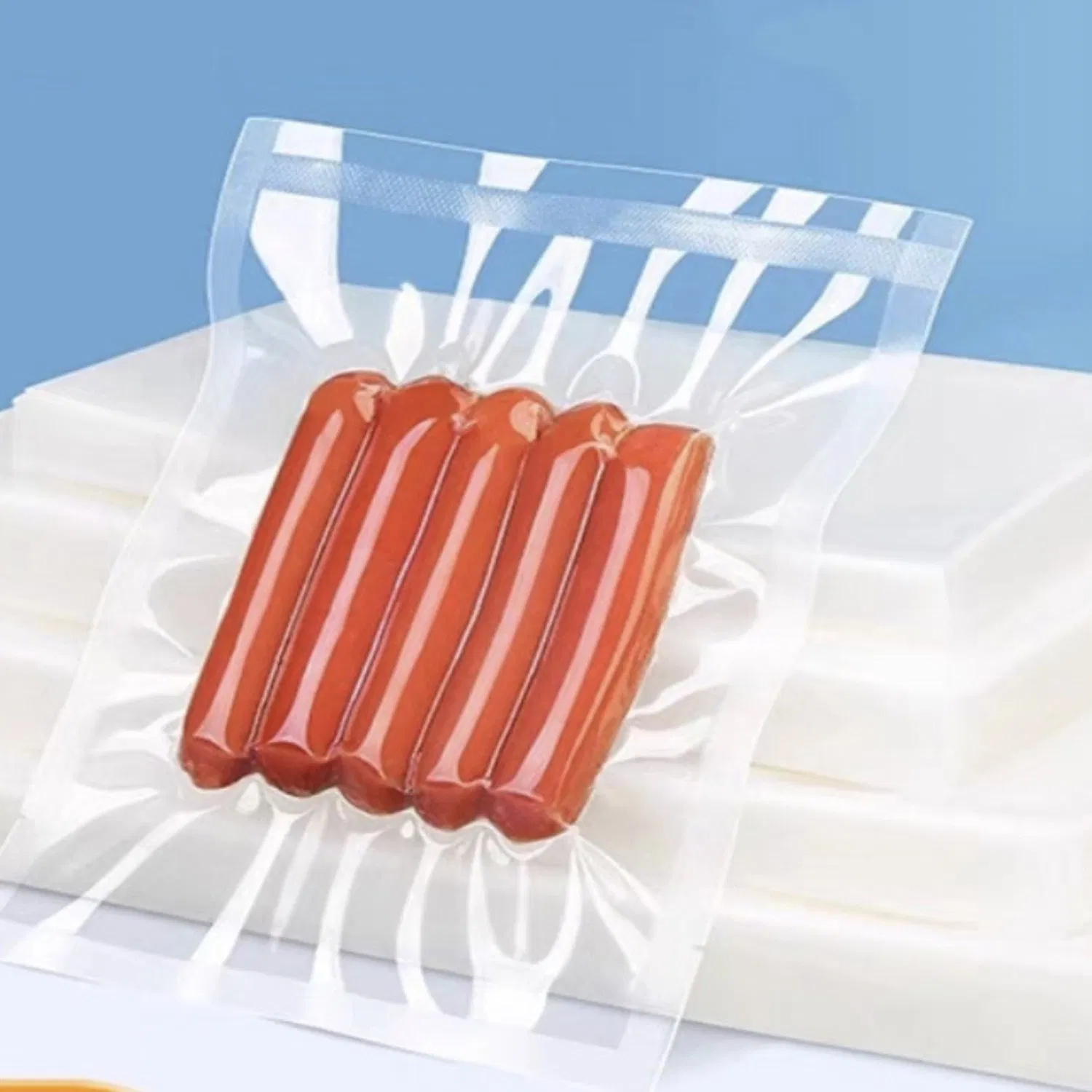 Transparent Food Vacuum Co-Extrusion Nylon Corn Meat Fish Sausage Packing Pouch Heat Sealer Retort Compression Packaging PA/PE Plastic Storage Bag