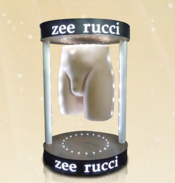 Customize Big Rotating Acrylic Hat Floor Display Racks for Store