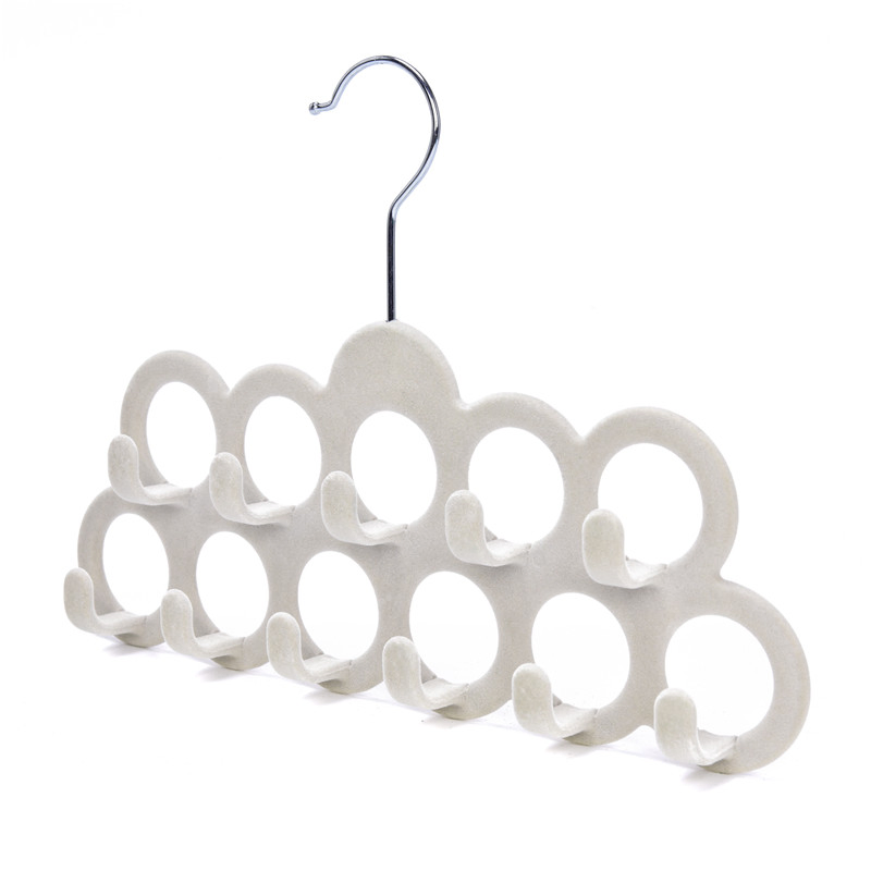 Wholesale Velvet Hangers Anti Slip Ties Belts and Scarf Plastic Hanger Manufacturer