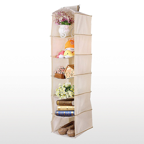 2/3/4/5/6 Shelf Wardrobe Organizer Non-Woven Closet Organizer