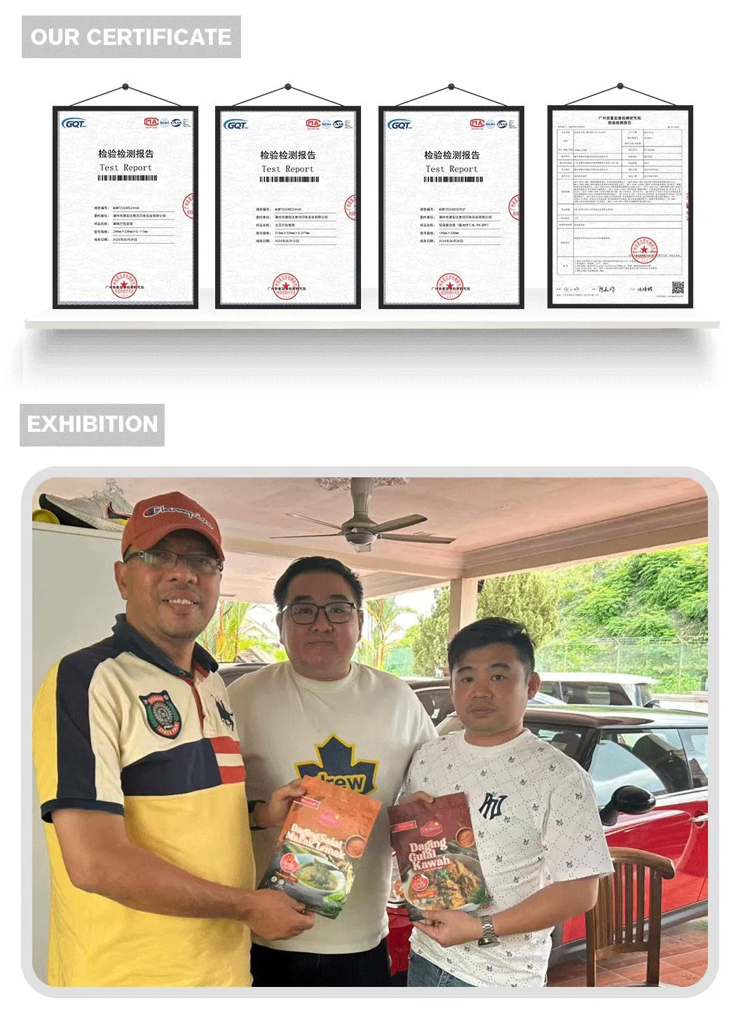 Certificates and Exhibition