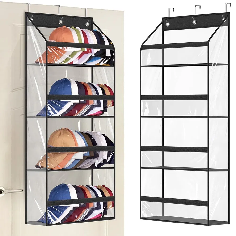 Over Door Hat Rack Holds 72 Caps Hanging Baseball Cap Organizer