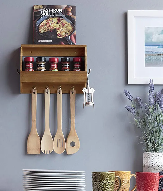 Wall Mounted Wooden Hanging Coat Hooks 2