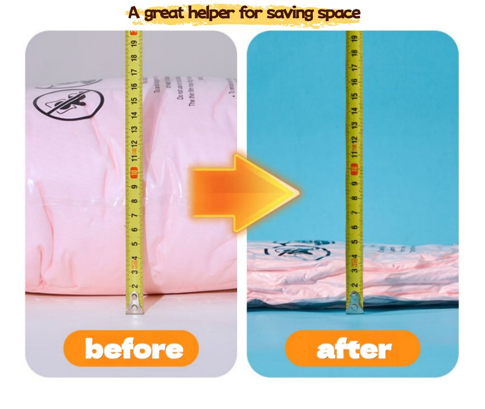 Customed Eco-Friendly Printing Warning Vacuum Plastic Clothes Packaging Storage Bag Space Saving Compression Storage Bags Reusable Bags for Clothes Travel