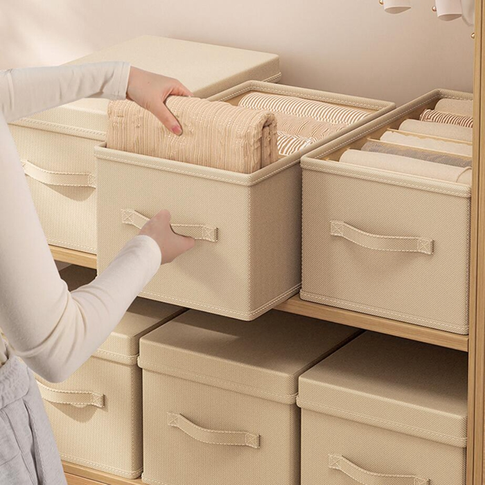 Wardrobe Clothes Organizer with Handles Foldable Drawer Dividers for Sweater Pants