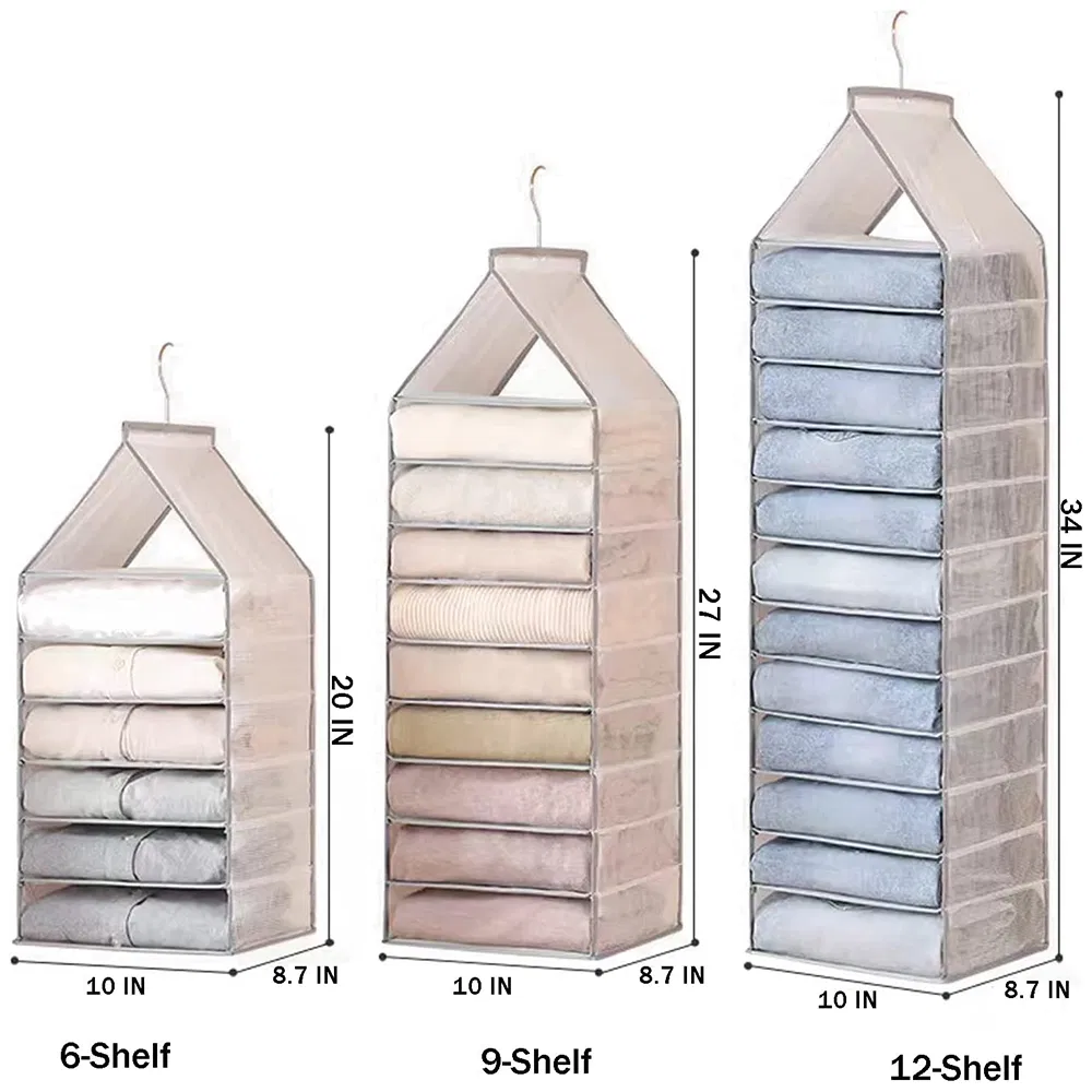 Customized Hanging Closet Organizer Wardrobe Clothes Organizer Dividers