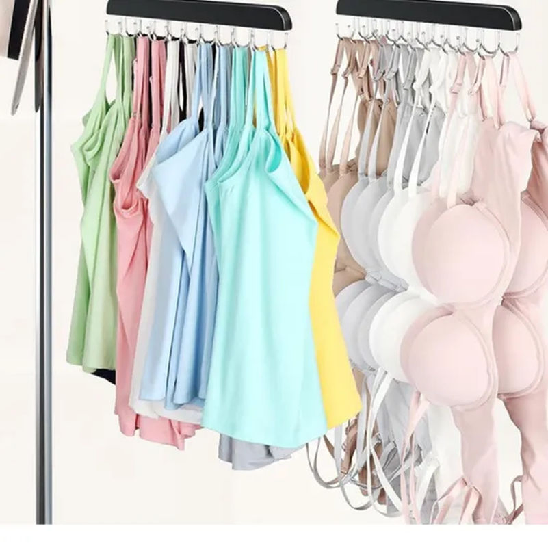 Wood Tie and Belt Rack Organizer with 14 Hooks for Closet Hanger Tg013_11